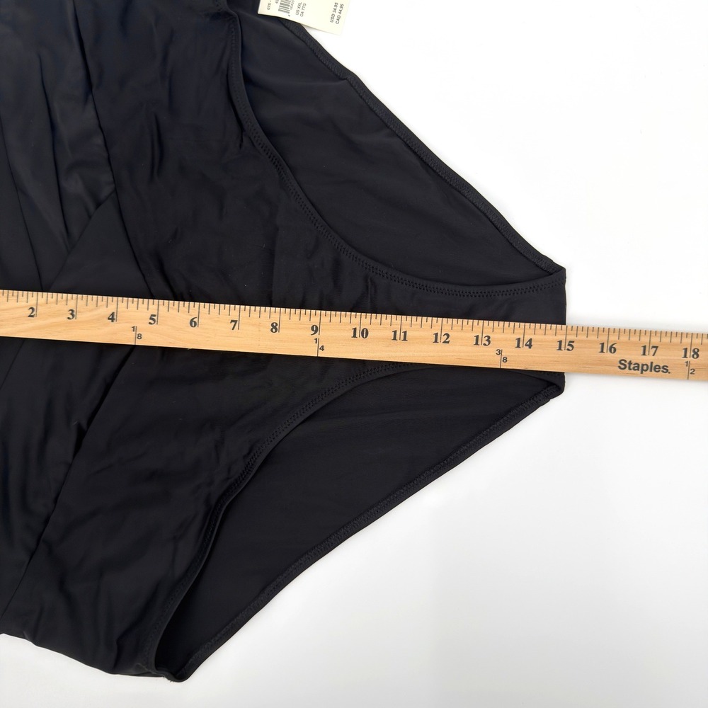 Aerie High Waisted Full Coverage Cross Waist Swim Bottoms Black XXL - Picture 11 of 12